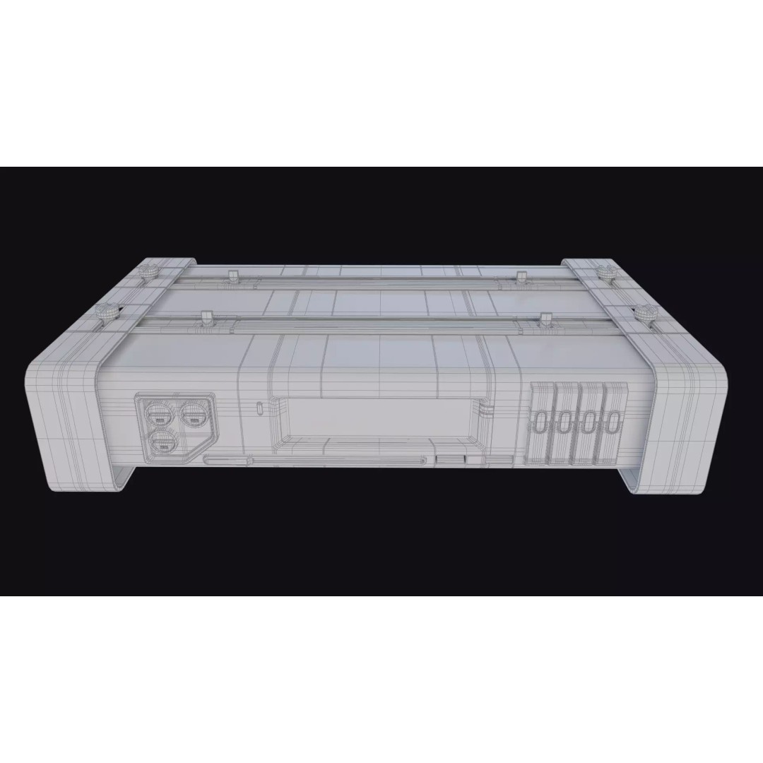 SCIFI Device 3D Model – Low Poly Futuristic Artifact, FBX/OBJ