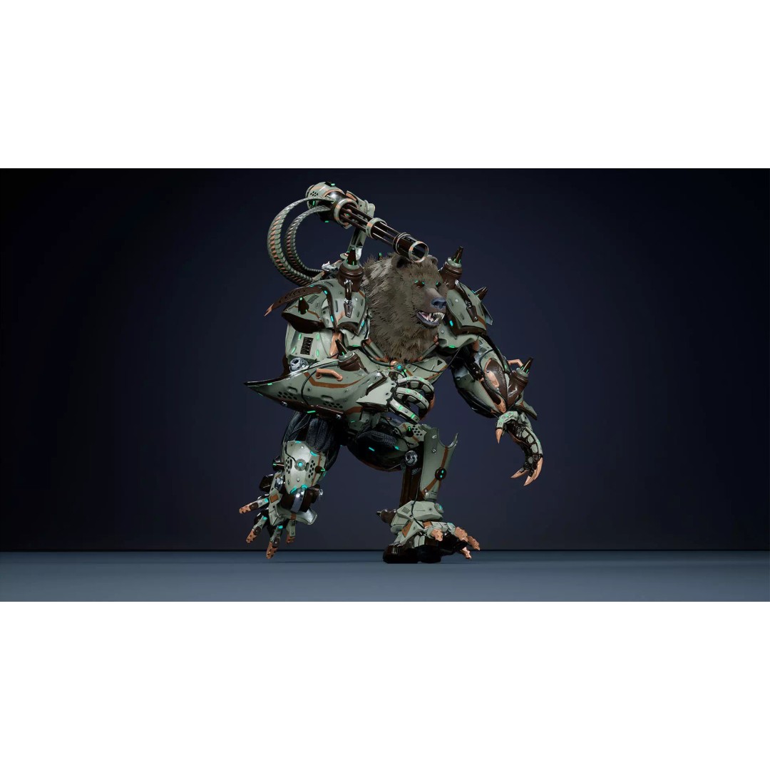 Alien Bear 3D Model – Low Poly Game-Ready Character, FBX, UE4/UE5 - View 14