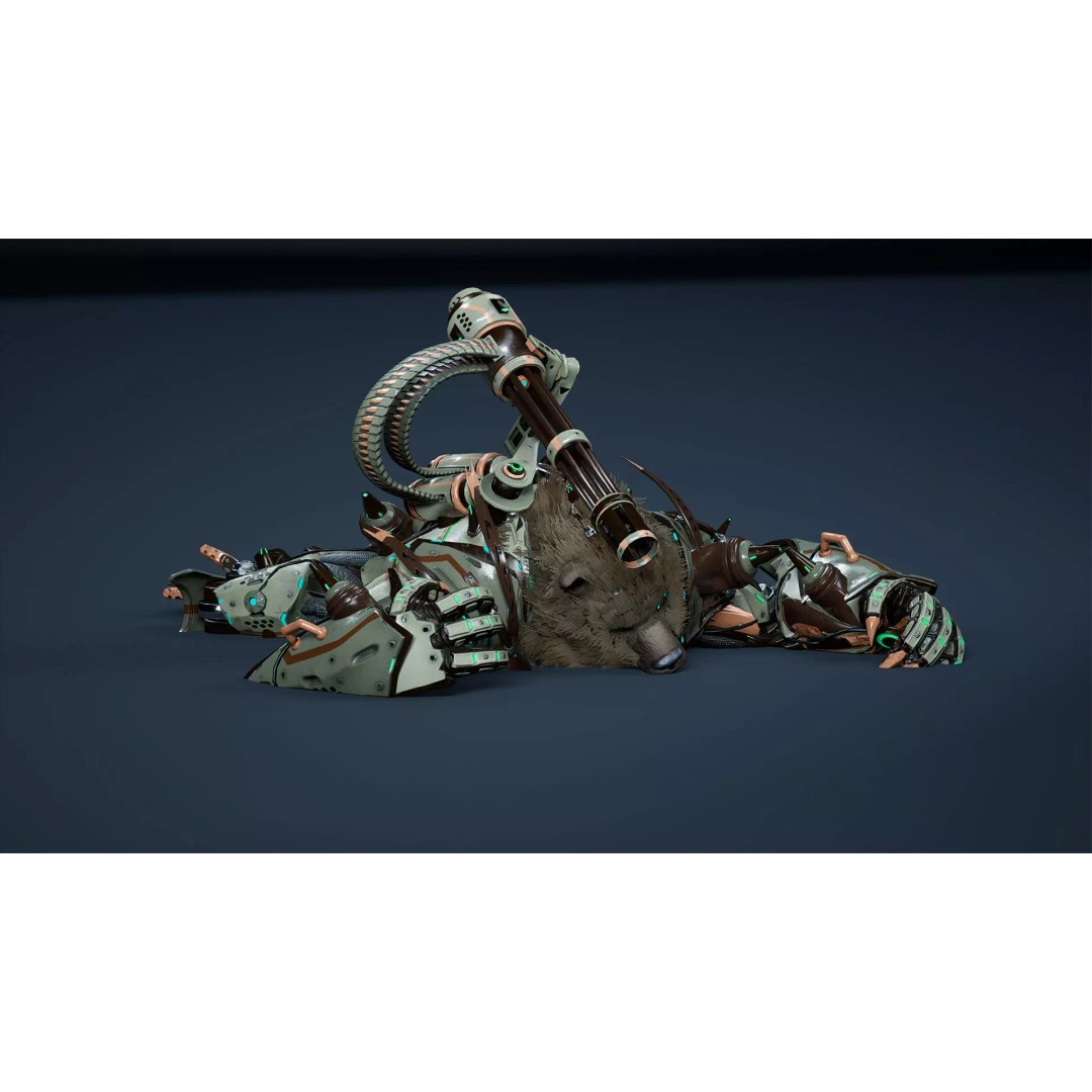 Alien Bear 3D Model – Low Poly Game-Ready Character, FBX, UE4/UE5 - View 16