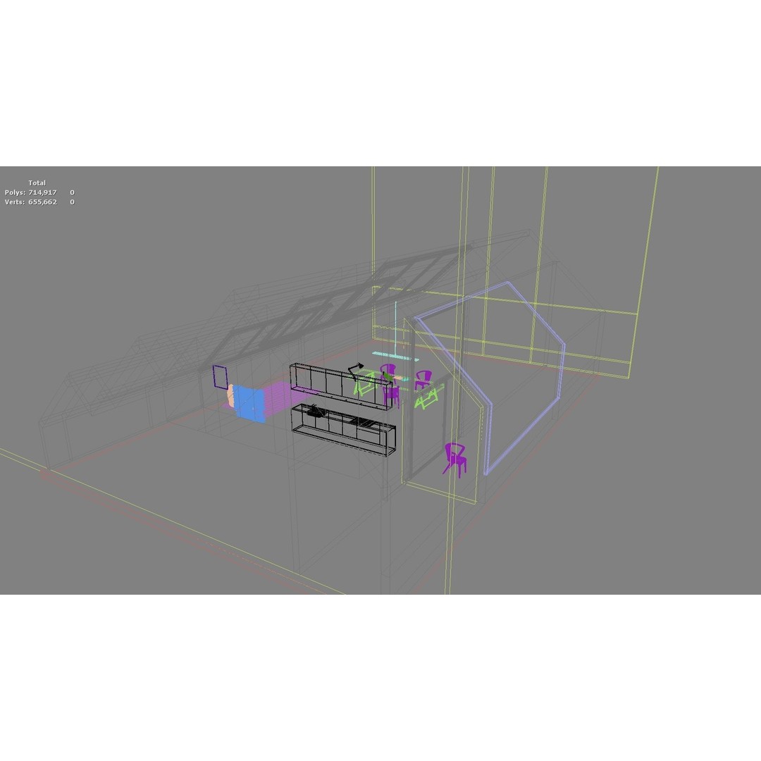 Modern Residential Interior 3D Model – High Quality Living Room, OBJ, FBX - View 29