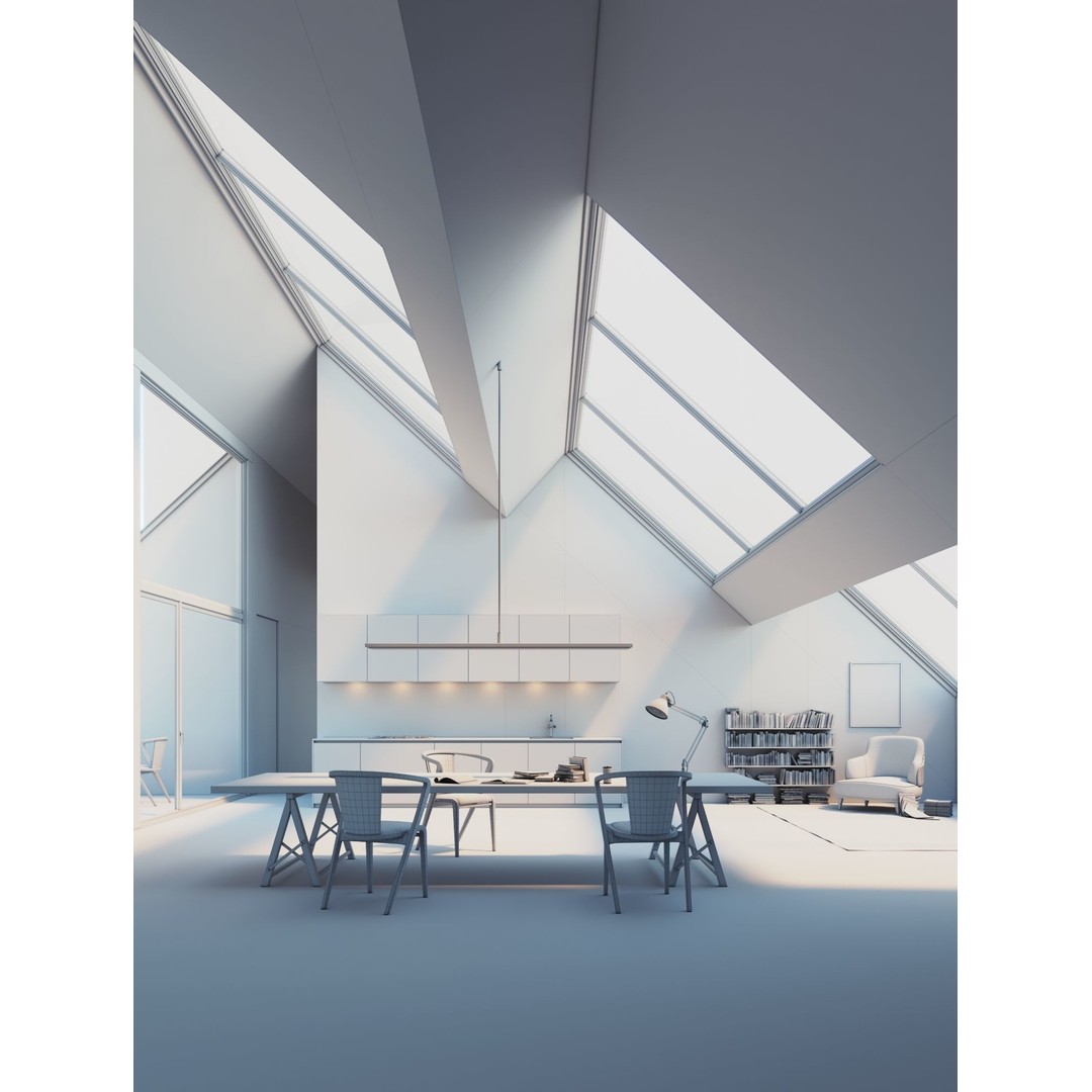 Modern Residential Interior 3D Model – High Quality Living Room, OBJ, FBX - View 4