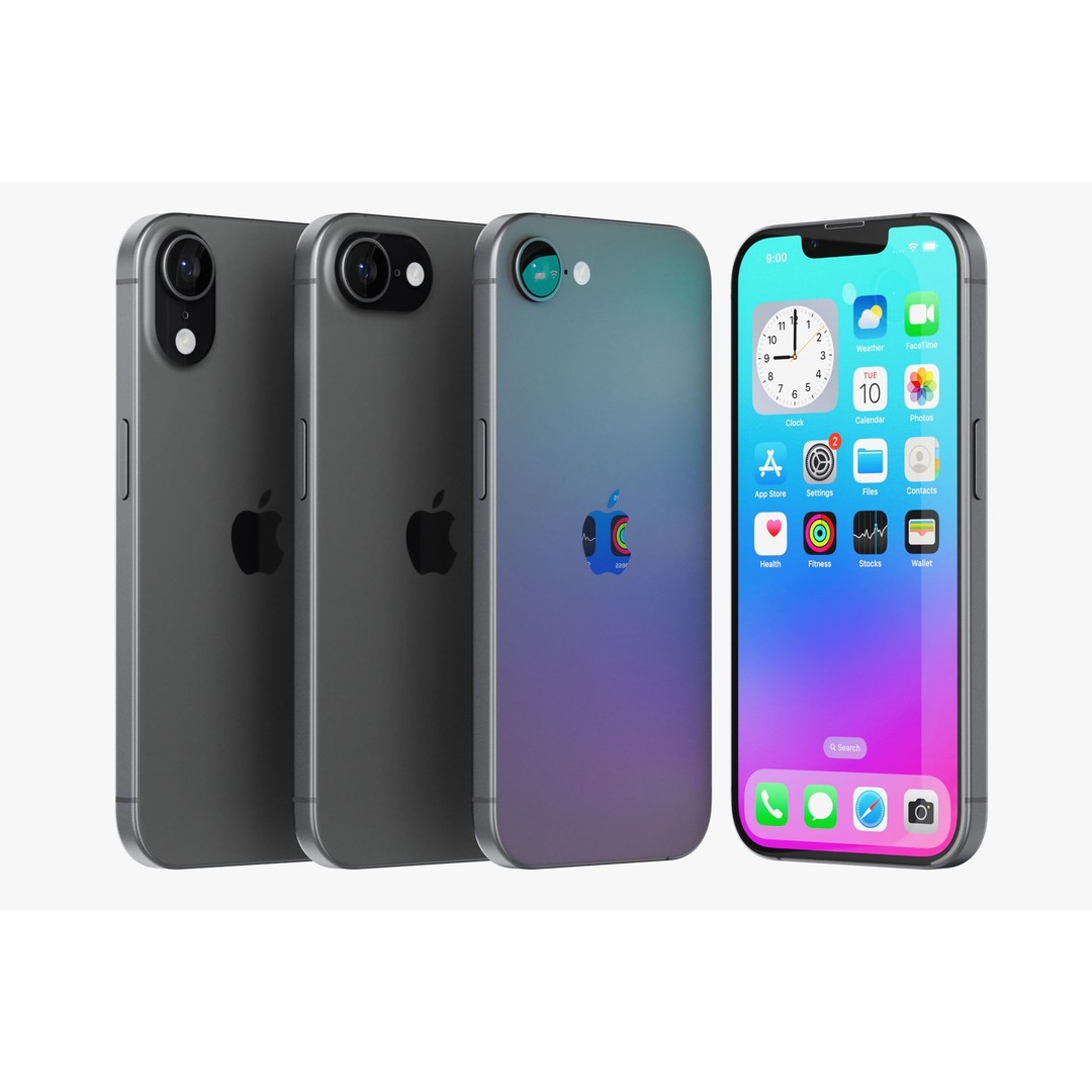 Apple iPhone 16E 3D Model – Realistic Game-Ready Asset, FBX, OBJ, Blender - View 13