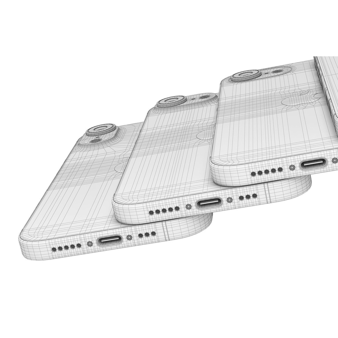 Apple iPhone 16E 3D Model – Realistic Game-Ready Asset, FBX, OBJ, Blender - View 16