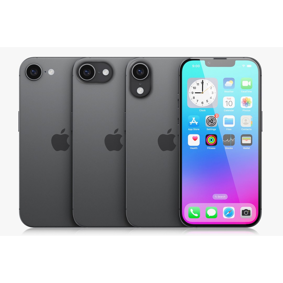 Apple iPhone 16E 3D Model – Realistic Game-Ready Asset, FBX, OBJ, Blender - View 5