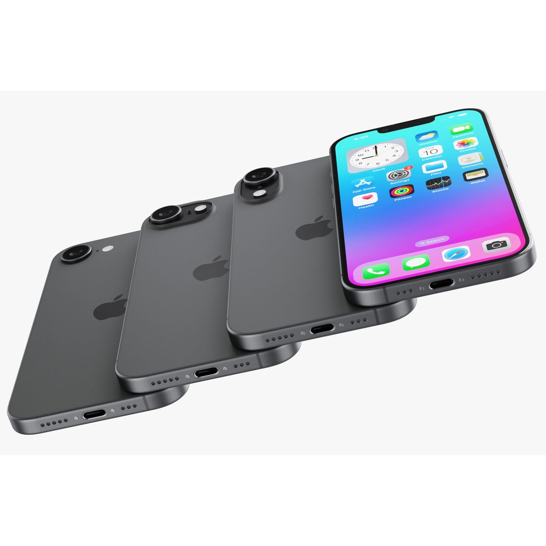 Apple iPhone 16E 3D Model – Realistic Game-Ready Asset, FBX, OBJ, Blender - View 6