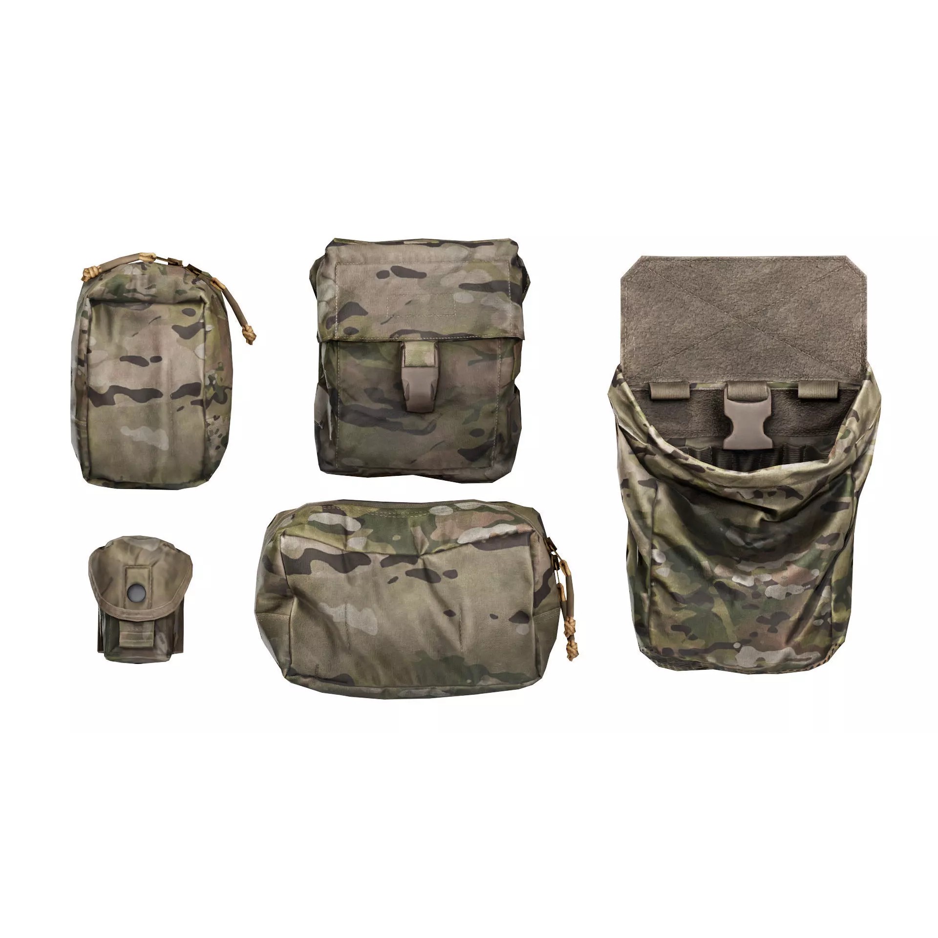 ADA Military Pouches Bundle 01 - Low-Poly Game-Ready 3D Model - View 2