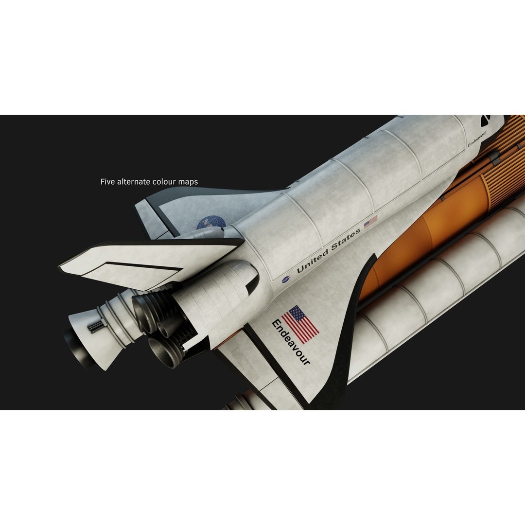 Space Shuttle 3D Model – High Poly Rigged PBR Asset, Blender & FBX
