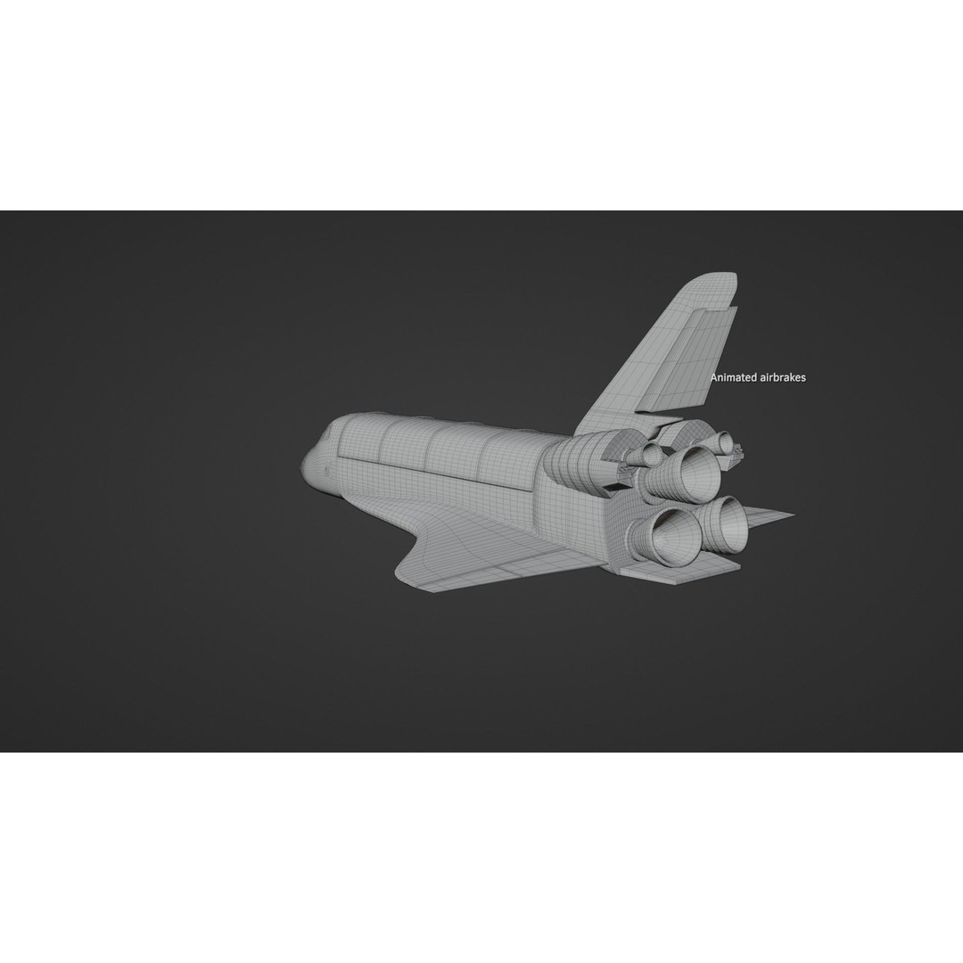 Space Shuttle 3D Model – High Poly Rigged PBR Asset, Blender & FBX - View 10