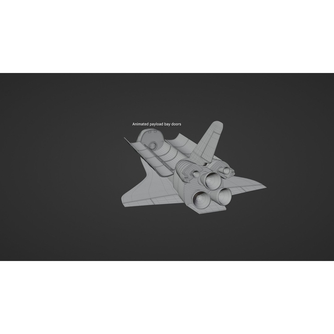 Space Shuttle 3D Model – High Poly Rigged PBR Asset, Blender & FBX - View 11