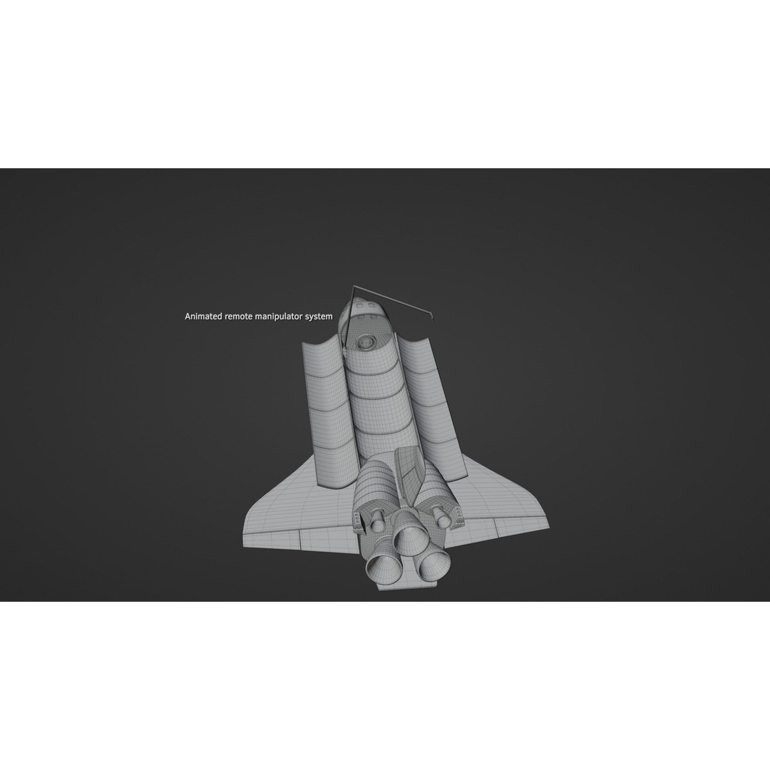 Space Shuttle 3D Model – High Poly Rigged PBR Asset, Blender & FBX - View 12