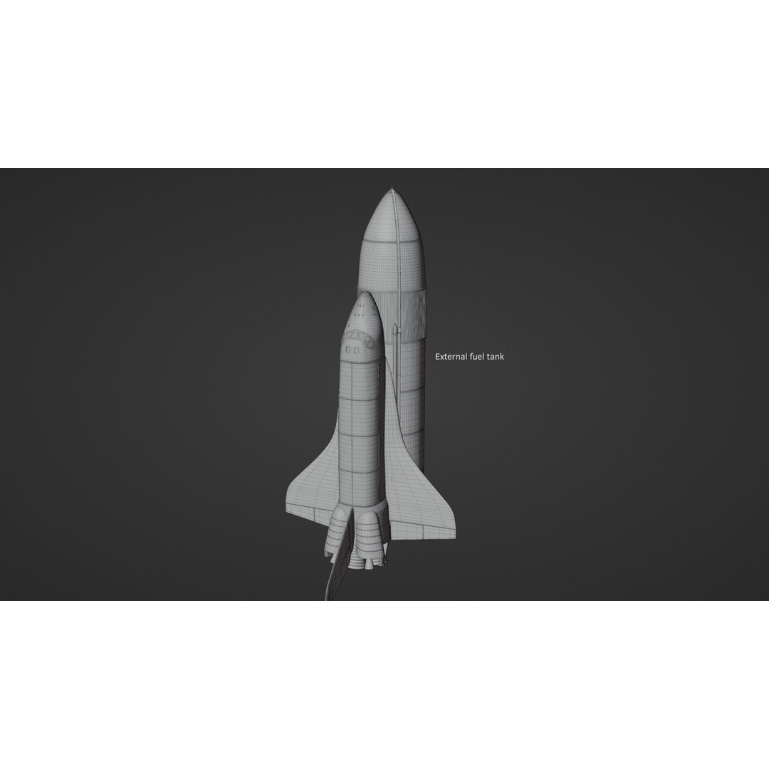 Space Shuttle 3D Model – High Poly Rigged PBR Asset, Blender & FBX - View 13