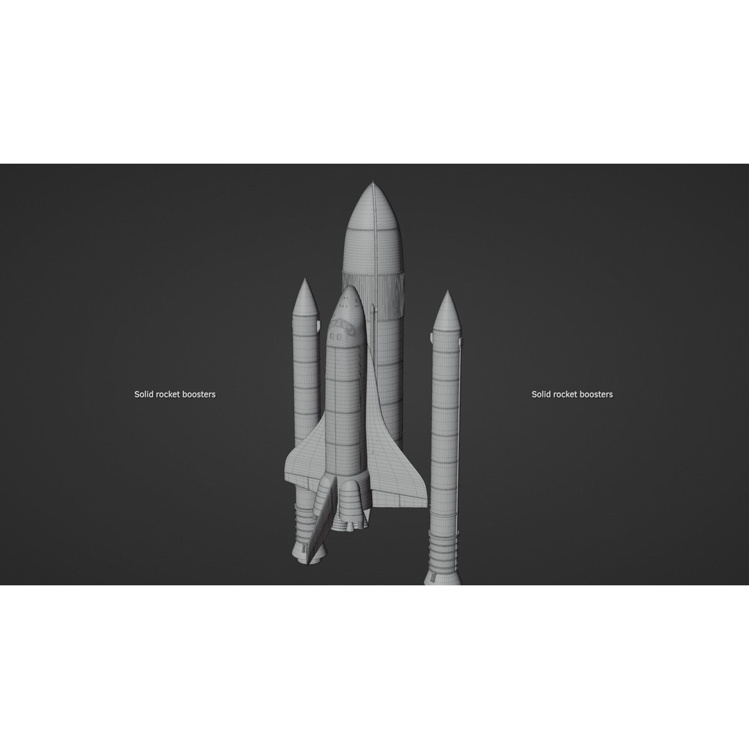 Space Shuttle 3D Model – High Poly Rigged PBR Asset, Blender & FBX - View 14