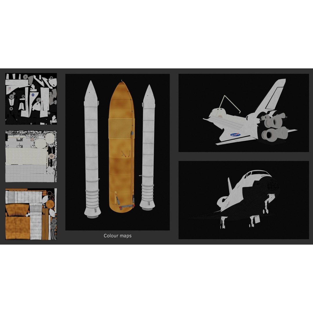 Space Shuttle 3D Model – High Poly Rigged PBR Asset, Blender & FBX - View 16
