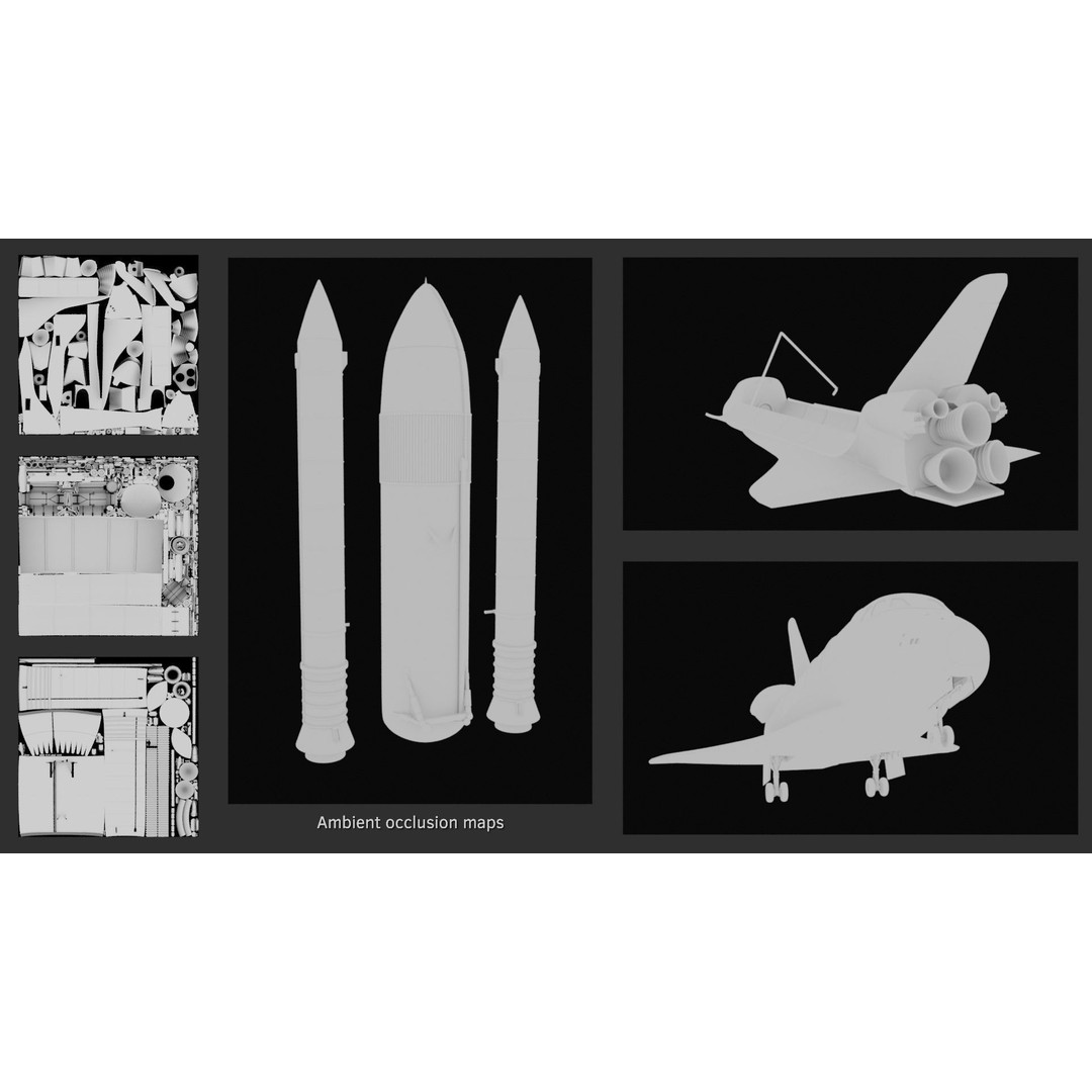 Space Shuttle 3D Model – High Poly Rigged PBR Asset, Blender & FBX - View 17