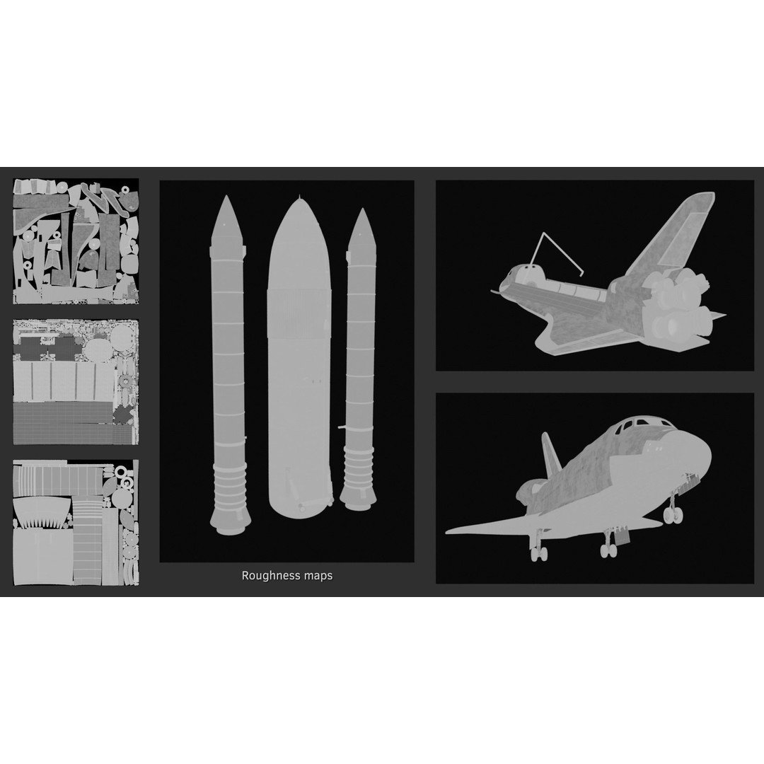 Space Shuttle 3D Model – High Poly Rigged PBR Asset, Blender & FBX - View 19