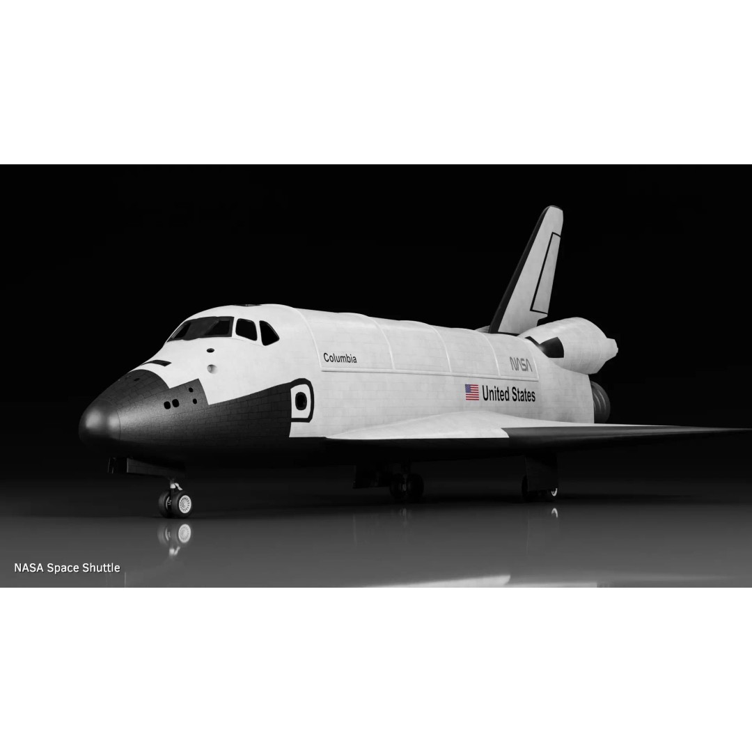 Space Shuttle 3D Model – High Poly Rigged PBR Asset, Blender & FBX - View 2