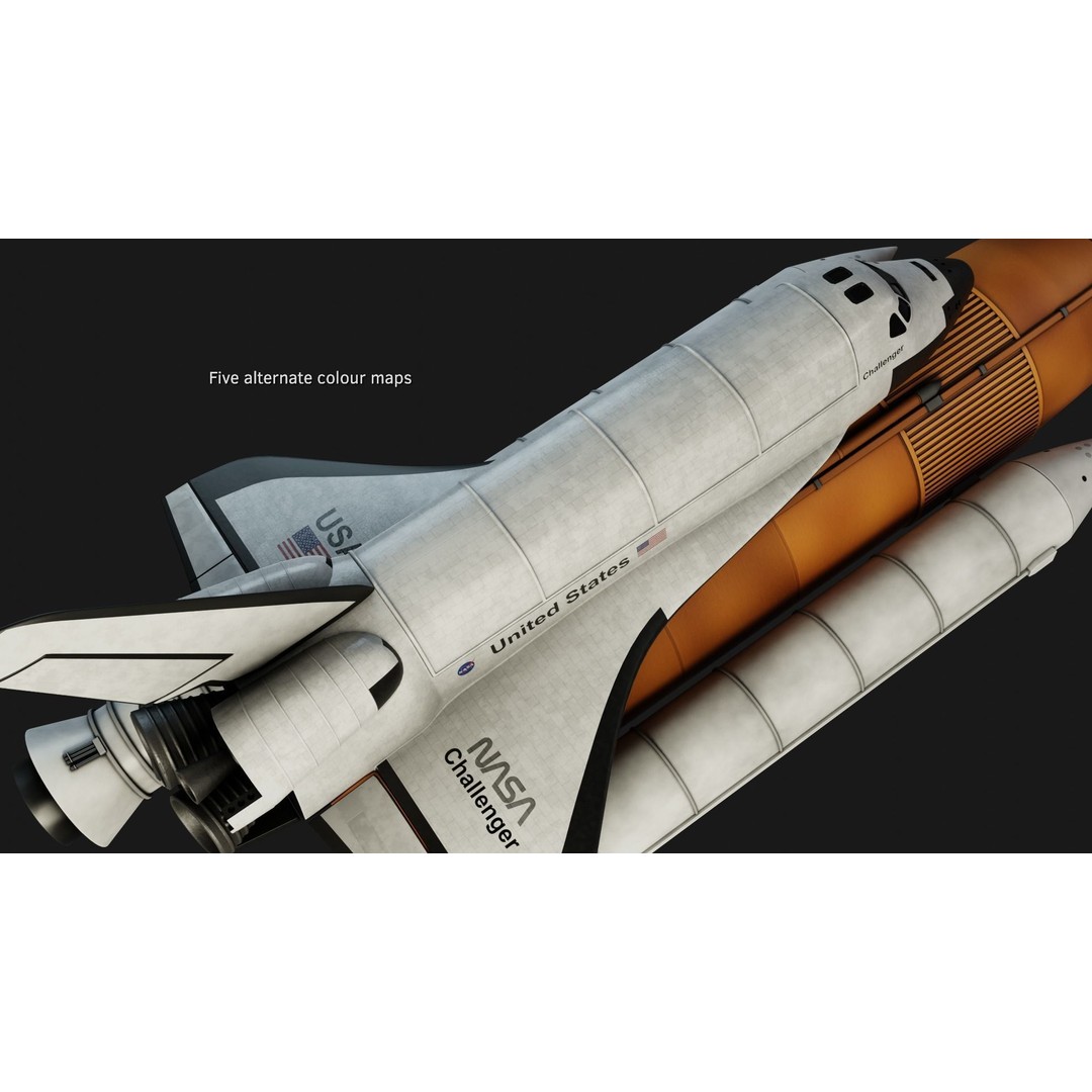 Space Shuttle 3D Model – High Poly Rigged PBR Asset, Blender & FBX - View 22