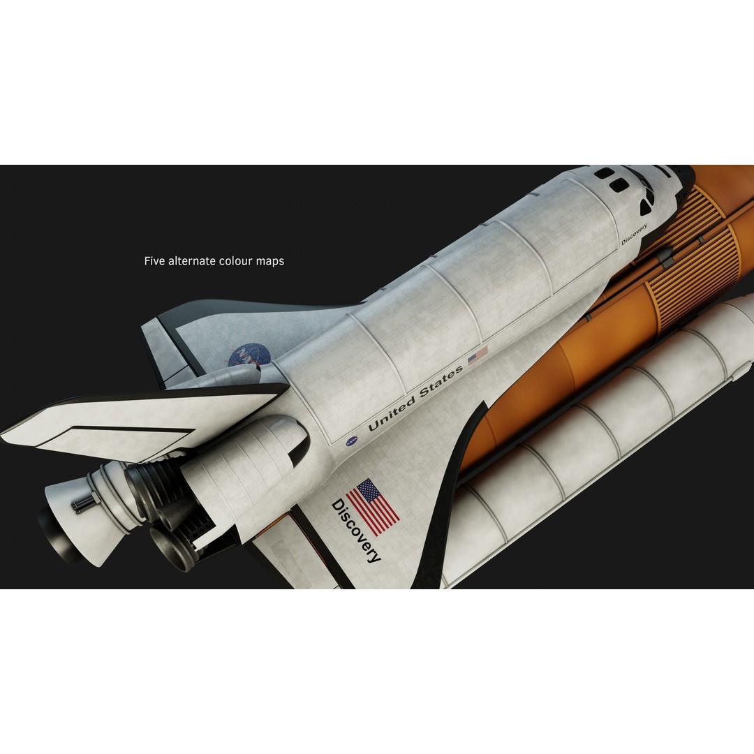 Space Shuttle 3D Model – High Poly Rigged PBR Asset, Blender & FBX - View 23