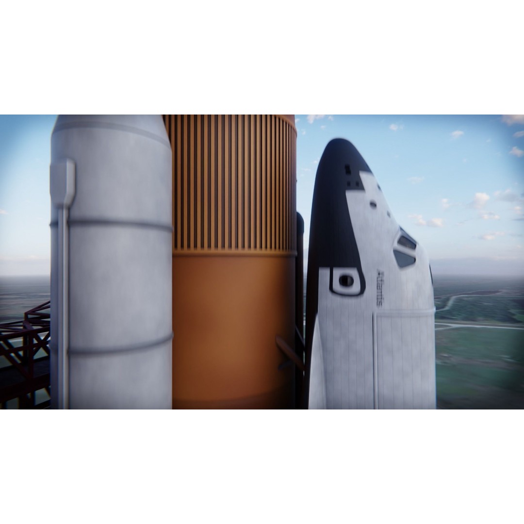 Space Shuttle 3D Model – High Poly Rigged PBR Asset, Blender & FBX - View 4