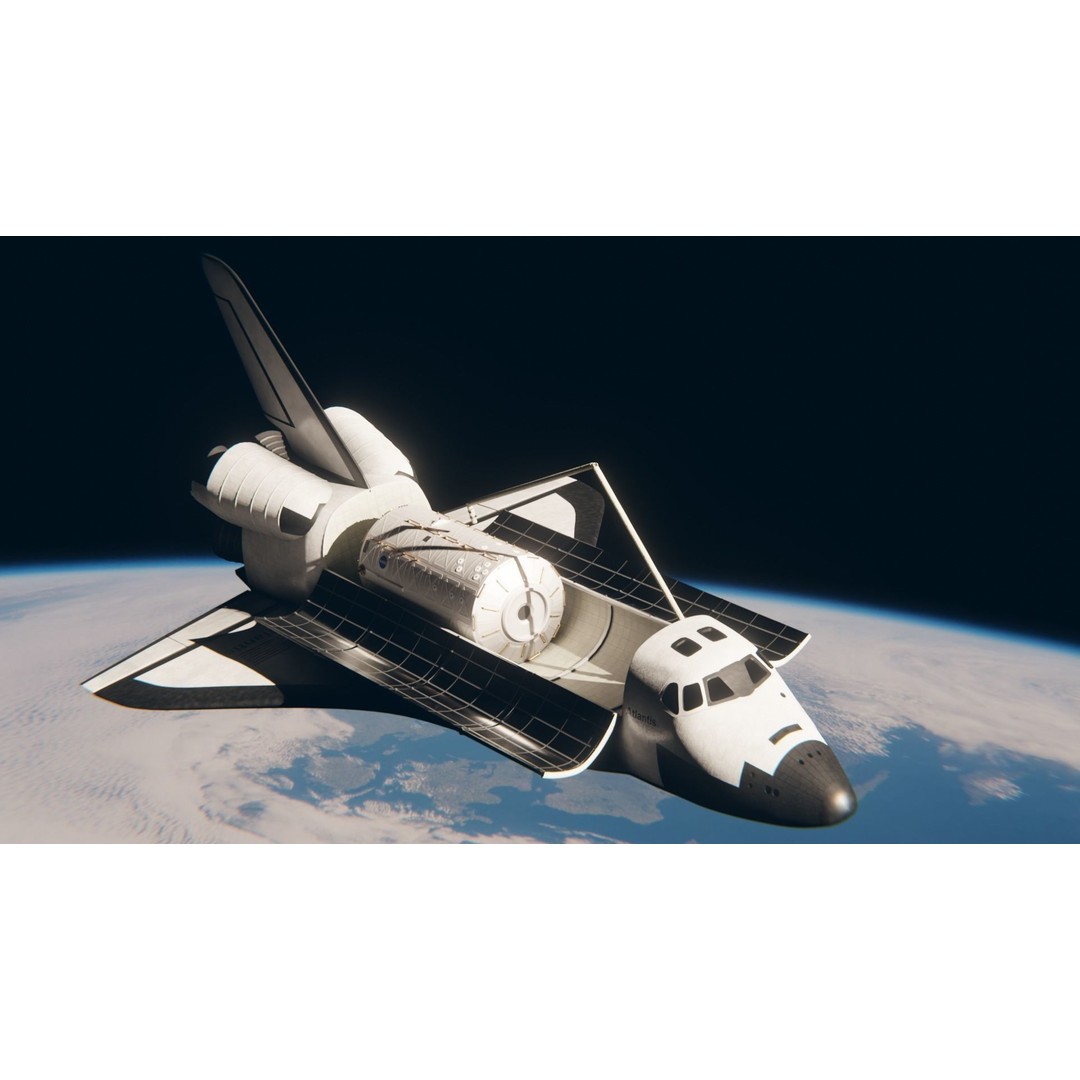Space Shuttle 3D Model – High Poly Rigged PBR Asset, Blender & FBX - View 6