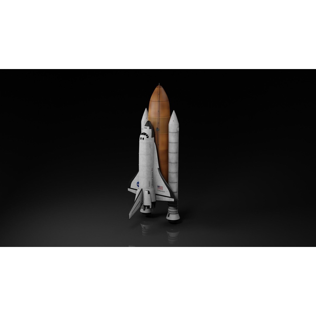 Space Shuttle 3D Model – High Poly Rigged PBR Asset, Blender & FBX - View 7