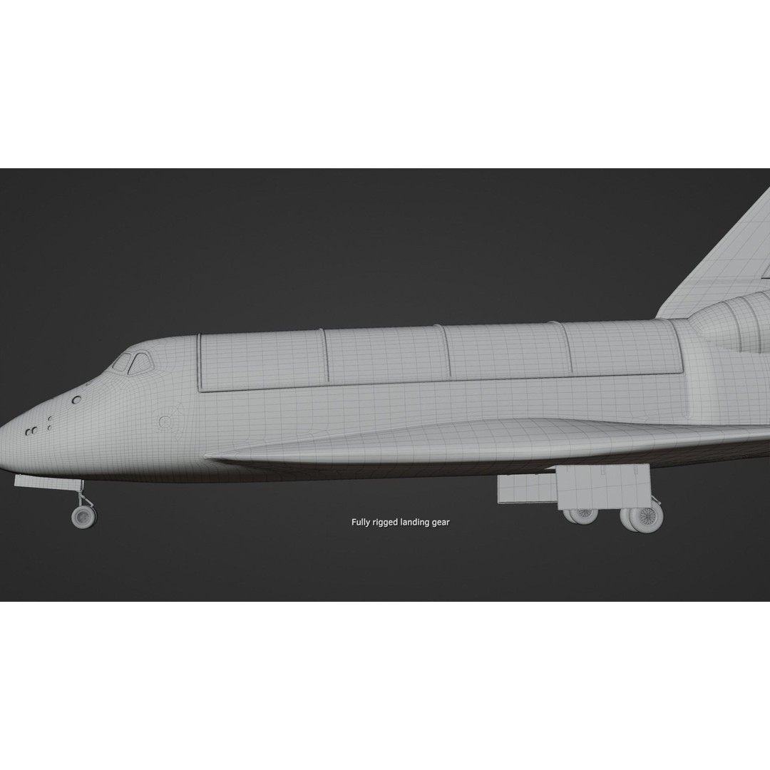 Space Shuttle 3D Model – High Poly Rigged PBR Asset, Blender & FBX - View 8