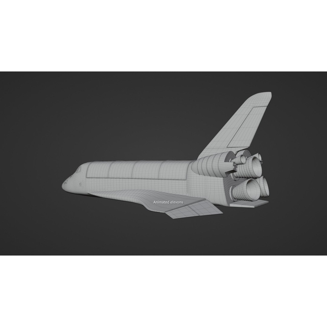 Space Shuttle 3D Model – High Poly Rigged PBR Asset, Blender & FBX - View 9