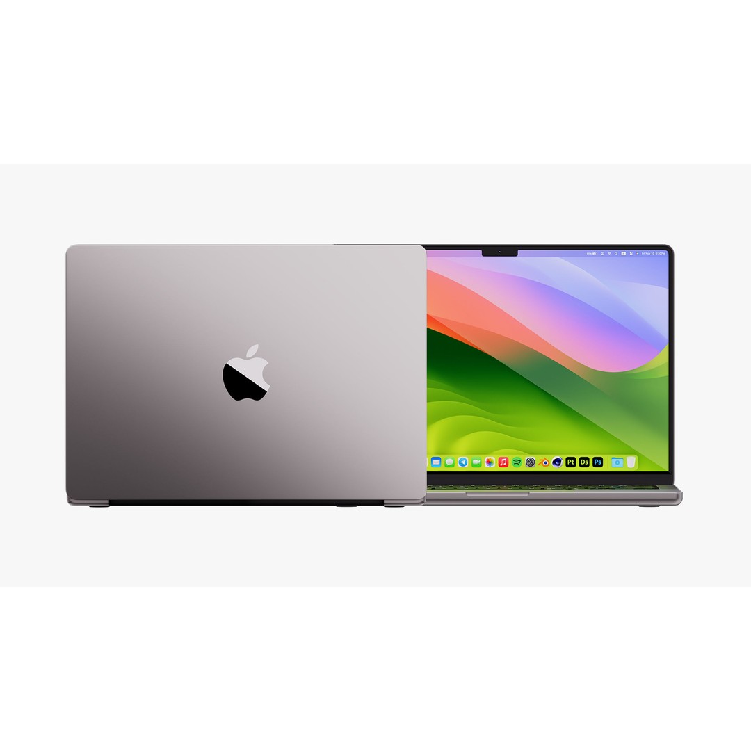 Apple MacBook Pro 14 & 16 Inch 3D Model – High Poly PBR Asset, FBX & OBJ - View 15
