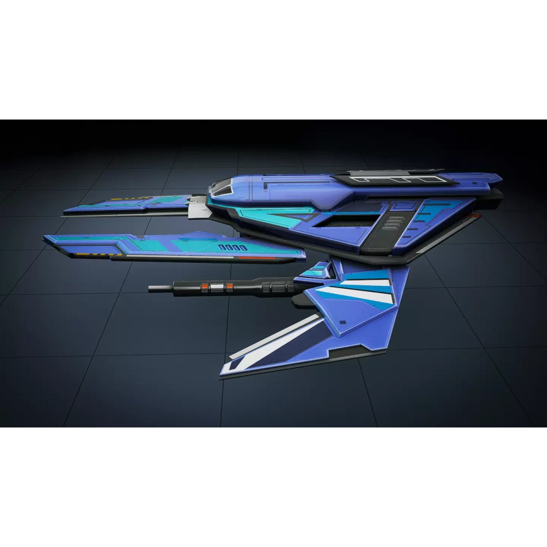Stylized Sci-Fi Spaceship 3D Model – Ultra Low Poly Game Asset, FBX - View 17