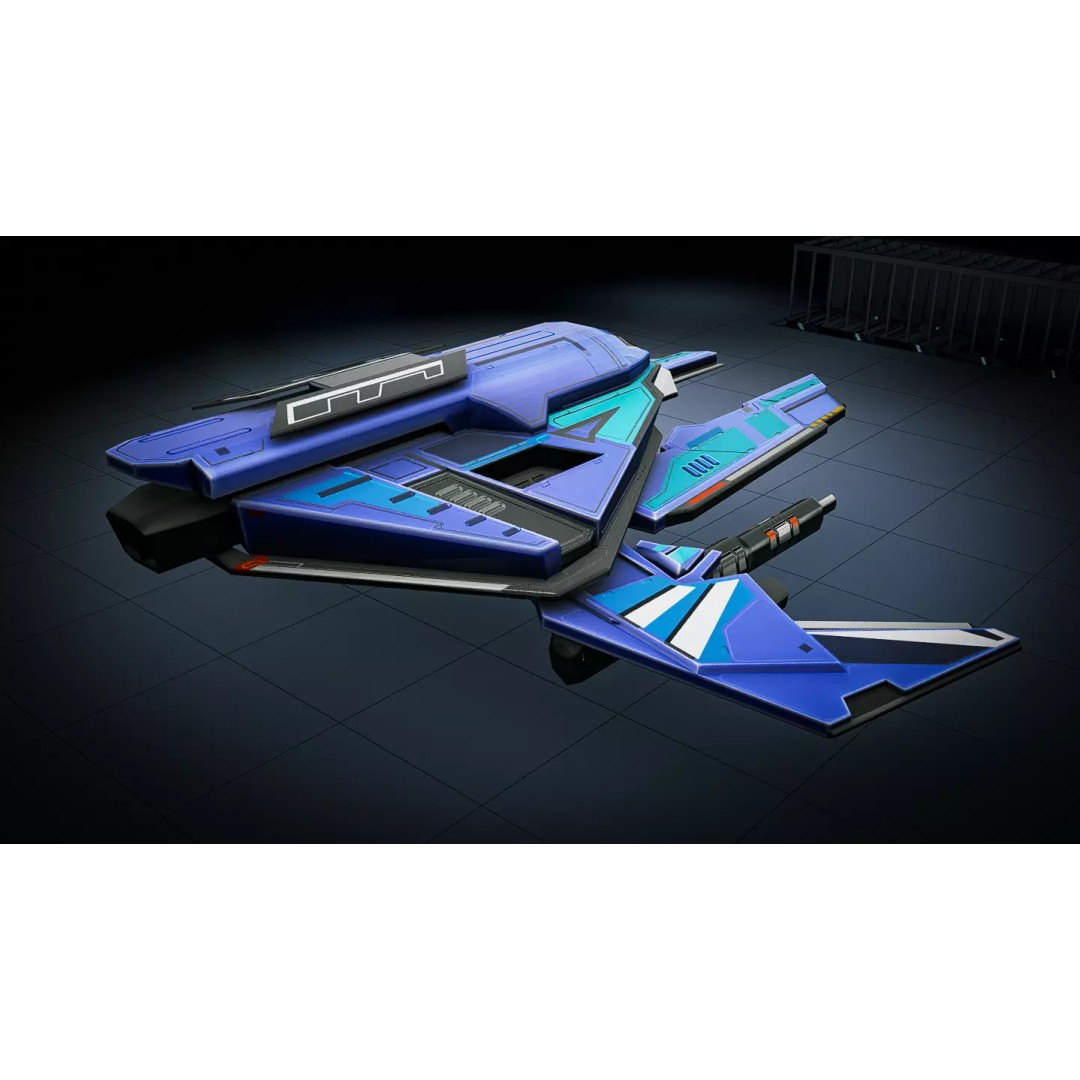 Stylized Sci-Fi Spaceship 3D Model – Ultra Low Poly Game Asset, FBX - View 18