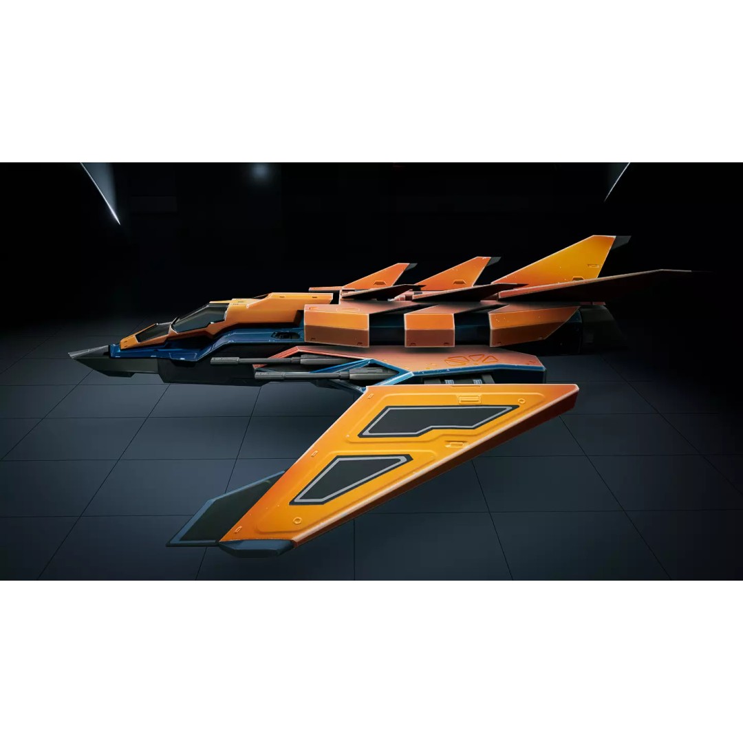 Stylized Sci-Fi Spaceship 3D Model – Ultra Low Poly Game Asset, FBX - View 9