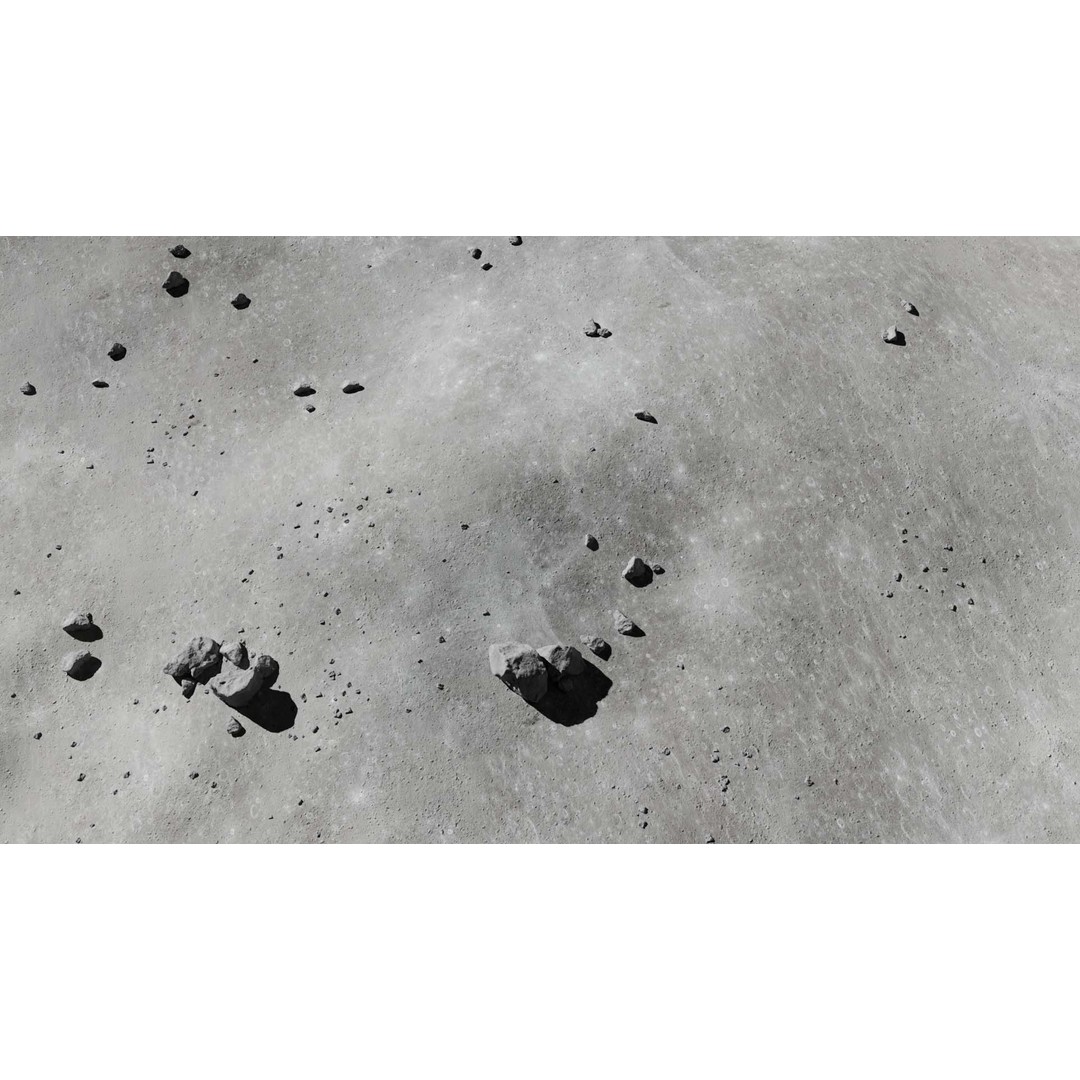 Moon Terrain 3D Model – PBR Environment with High-Quality Textures, Blender, FBX - View 6