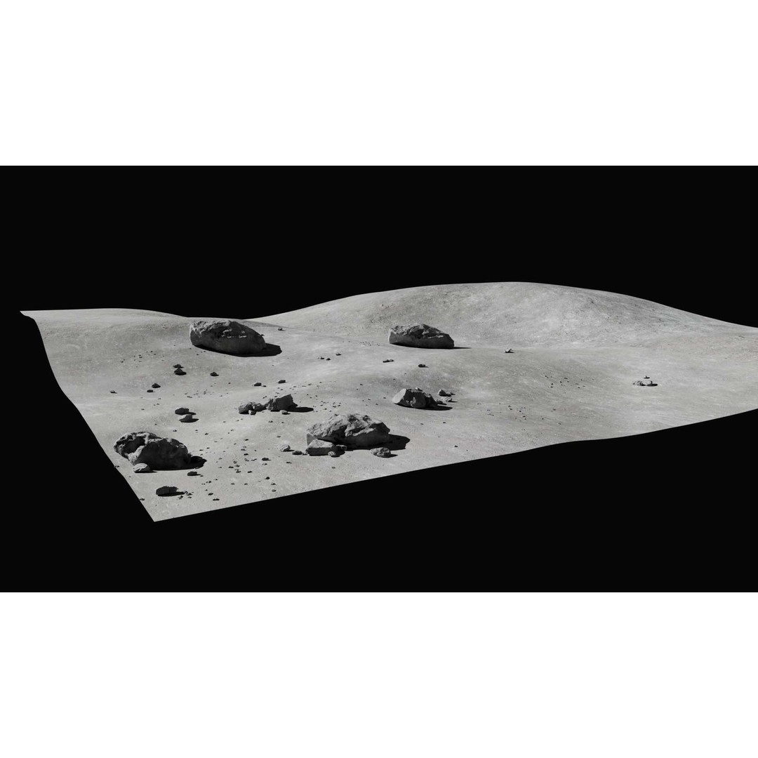 Moon Terrain 3D Model – PBR Environment with High-Quality Textures, Blender, FBX - View 8