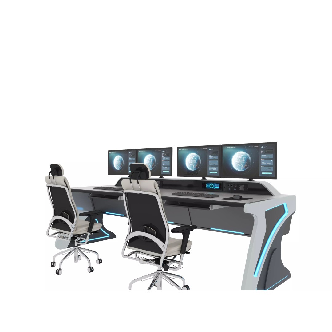 Control Room Desk 3D Model – Realistic Furniture Asset, FBX & OBJ - View 2