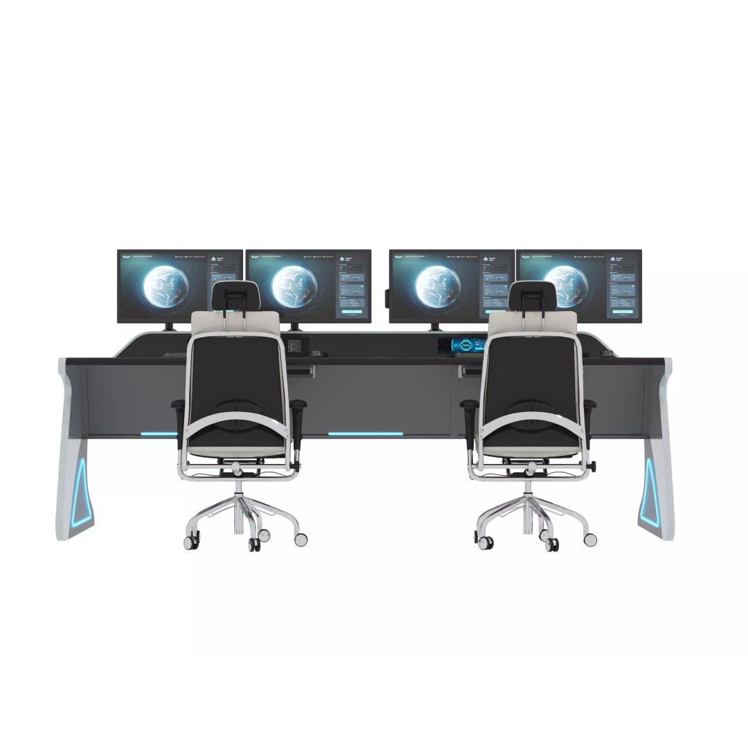 Control Room Desk 3D Model – Realistic Furniture Asset, FBX & OBJ - View 4