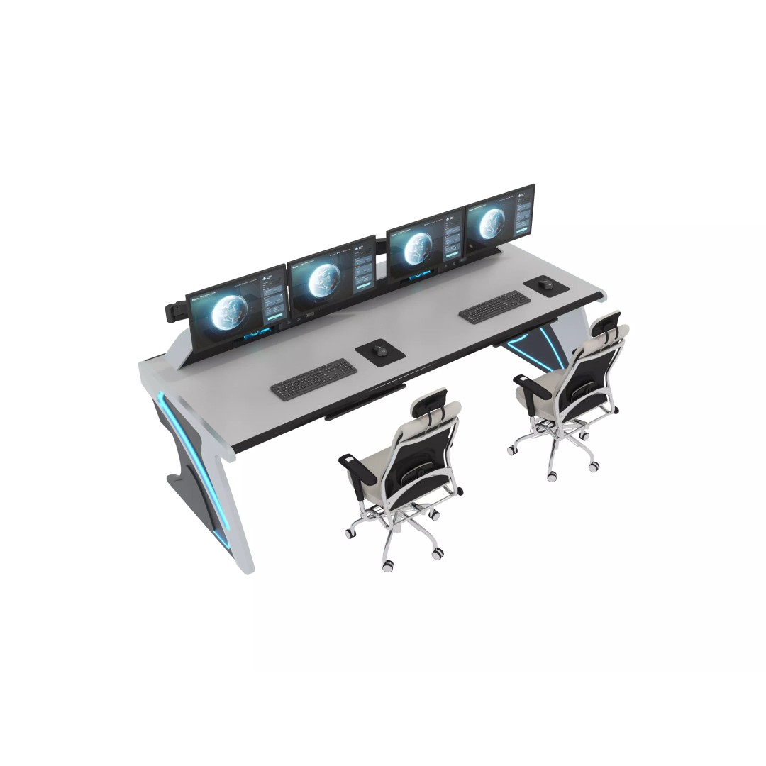 Control Room Desk 3D Model – Realistic Furniture Asset, FBX & OBJ - View 9