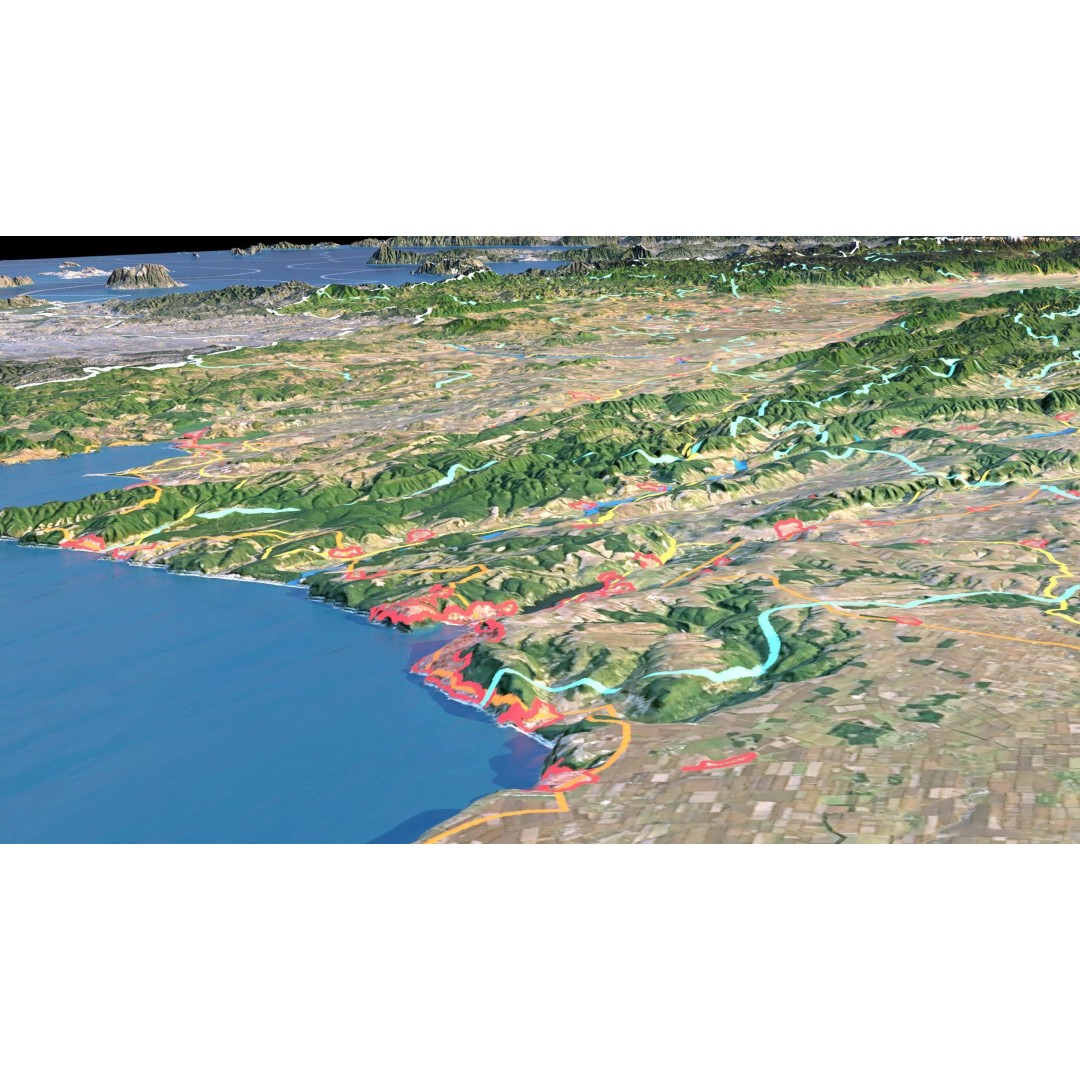 Bulgaria Map 3D Model – Realistic Satellite Terrain, FBX, OBJ, 14K Textures - View 11