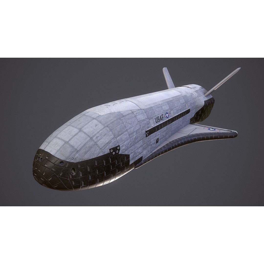Boeing X-37 3D Model – Low Poly Orbital Test Vehicle, FBX - View 10