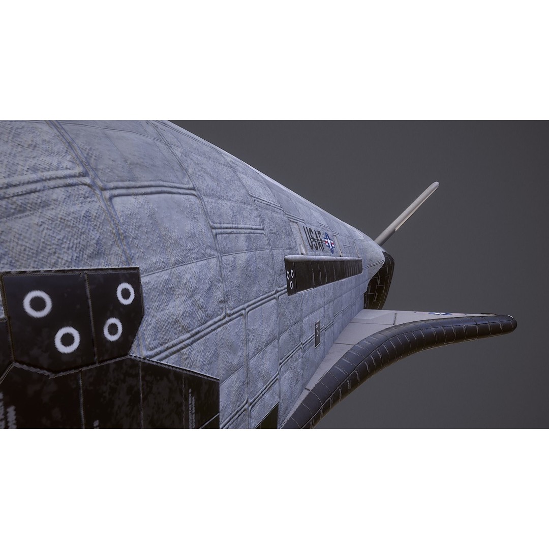 Boeing X-37 3D Model – Low Poly Orbital Test Vehicle, FBX - View 11
