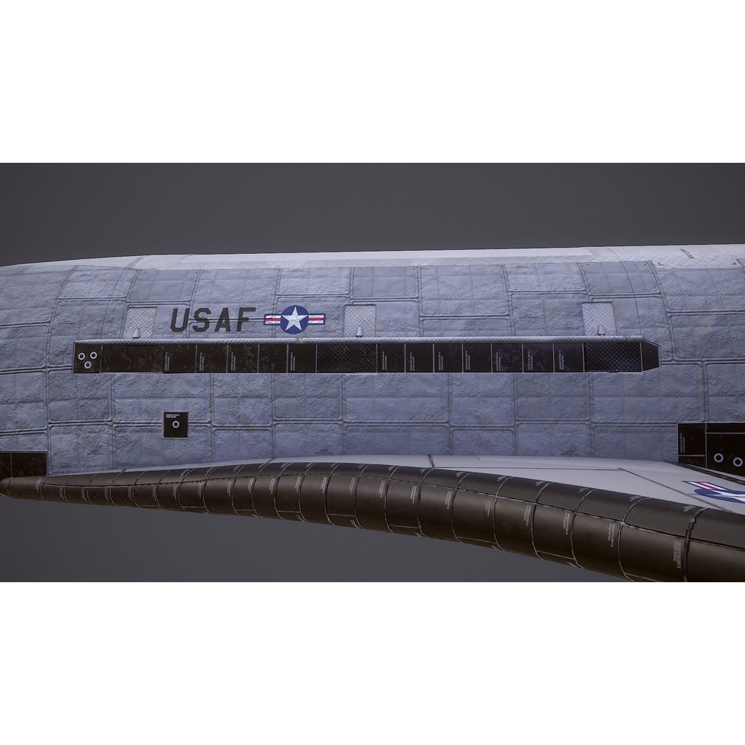 Boeing X-37 3D Model – Low Poly Orbital Test Vehicle, FBX - View 13