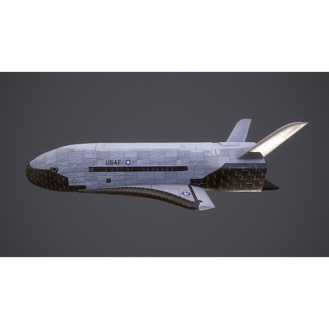 Boeing X-37 3D Model – Low Poly Orbital Test Vehicle, FBX - View 14