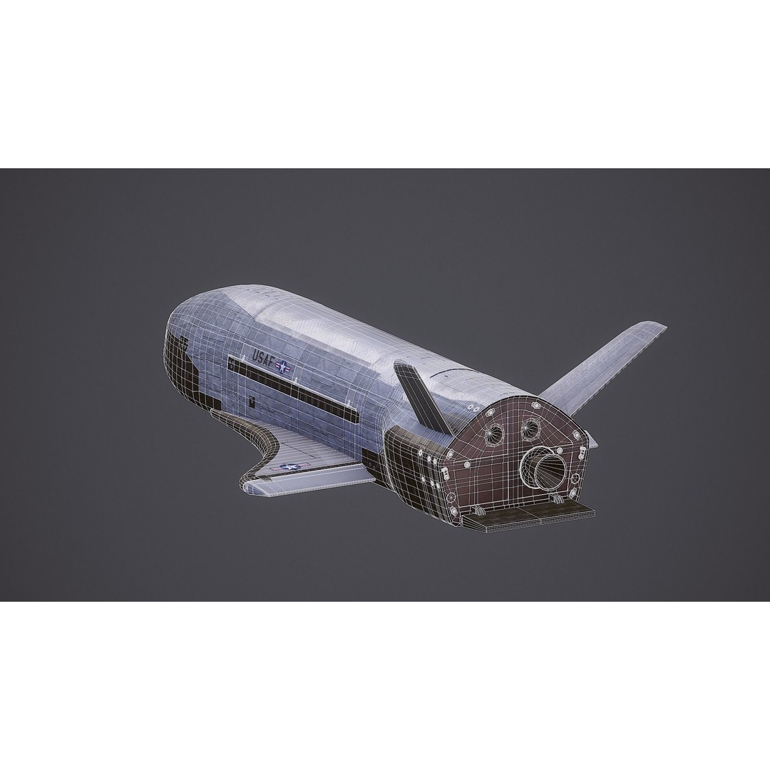Boeing X-37 3D Model – Low Poly Orbital Test Vehicle, FBX - View 15