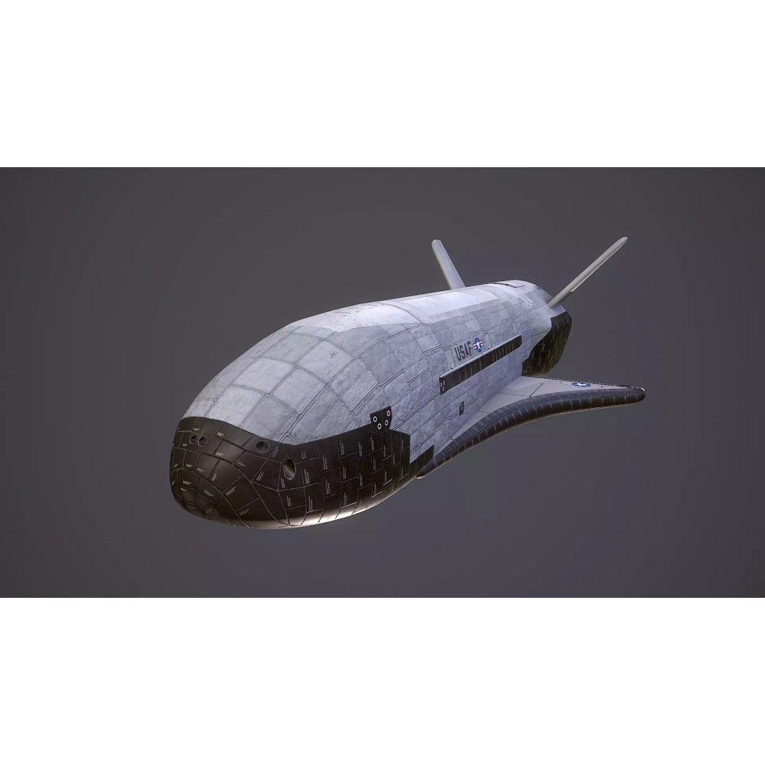 Boeing X-37 3D Model – Low Poly Orbital Test Vehicle, FBX - View 2