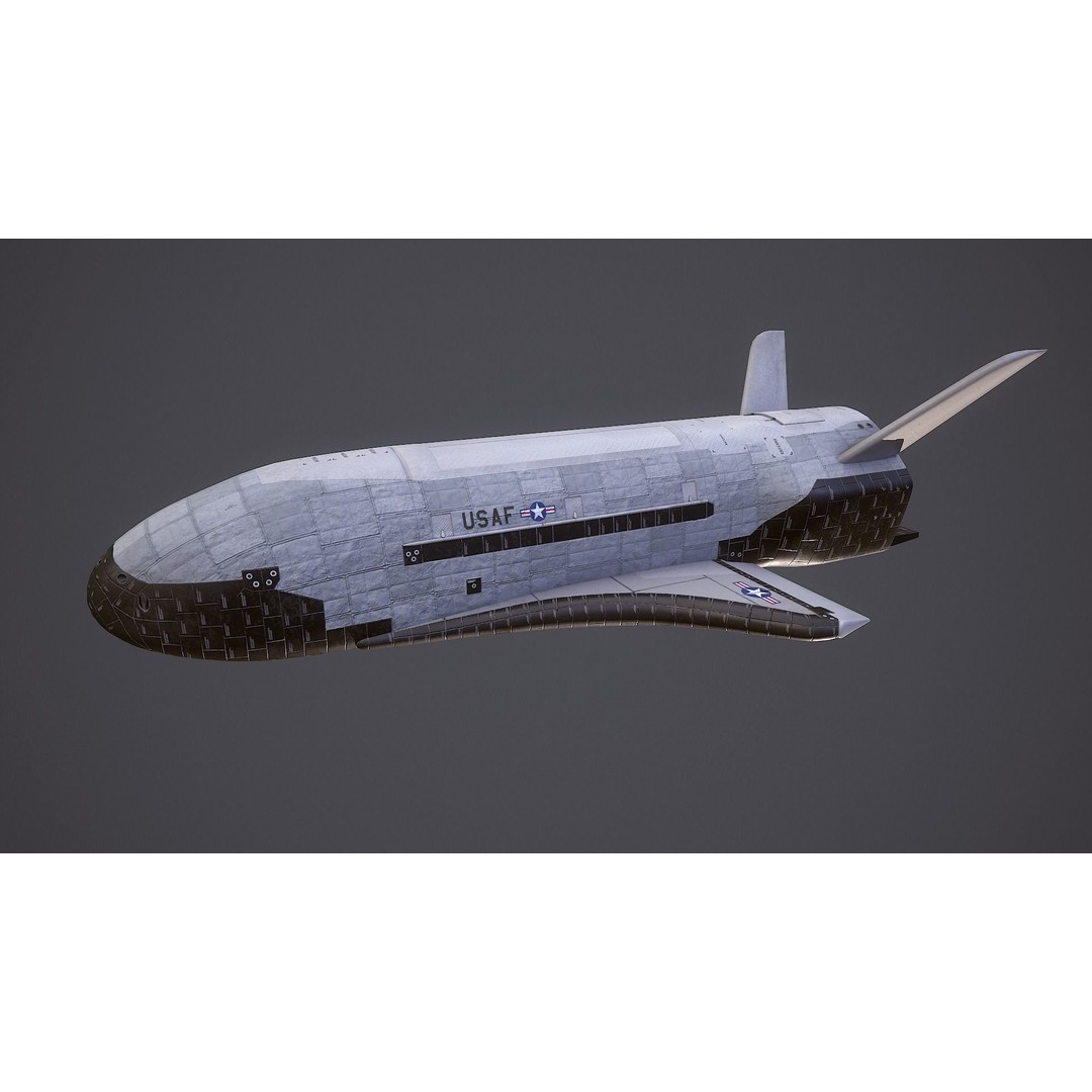 Boeing X-37 3D Model – Low Poly Orbital Test Vehicle, FBX - View 3