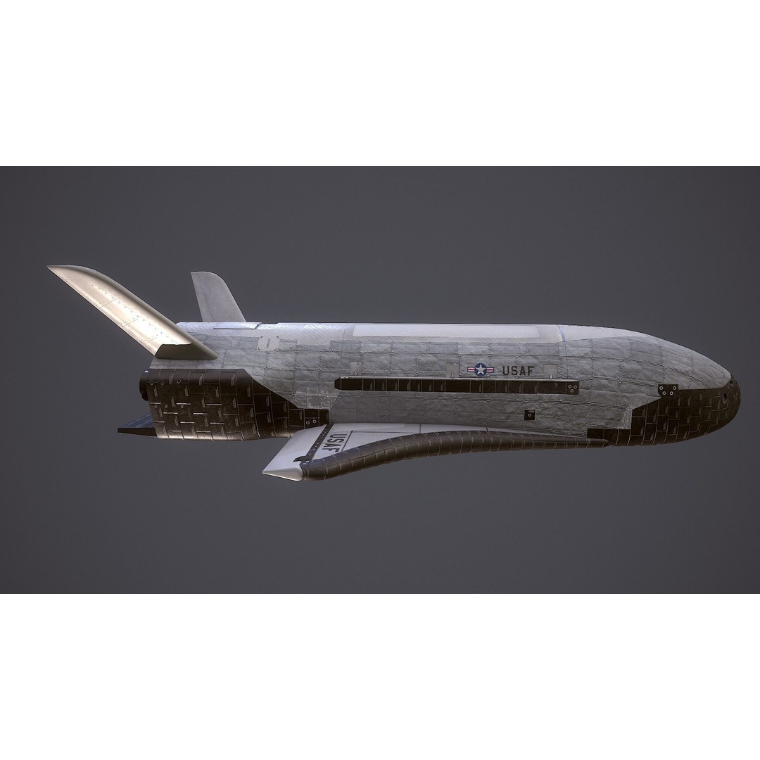 Boeing X-37 3D Model – Low Poly Orbital Test Vehicle, FBX - View 6