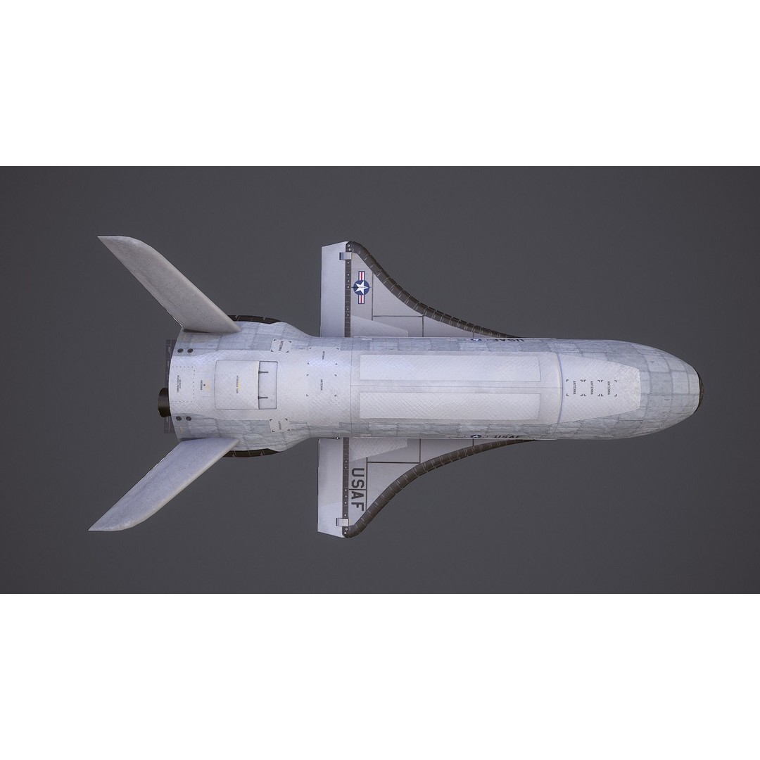 Boeing X-37 3D Model – Low Poly Orbital Test Vehicle, FBX - View 8