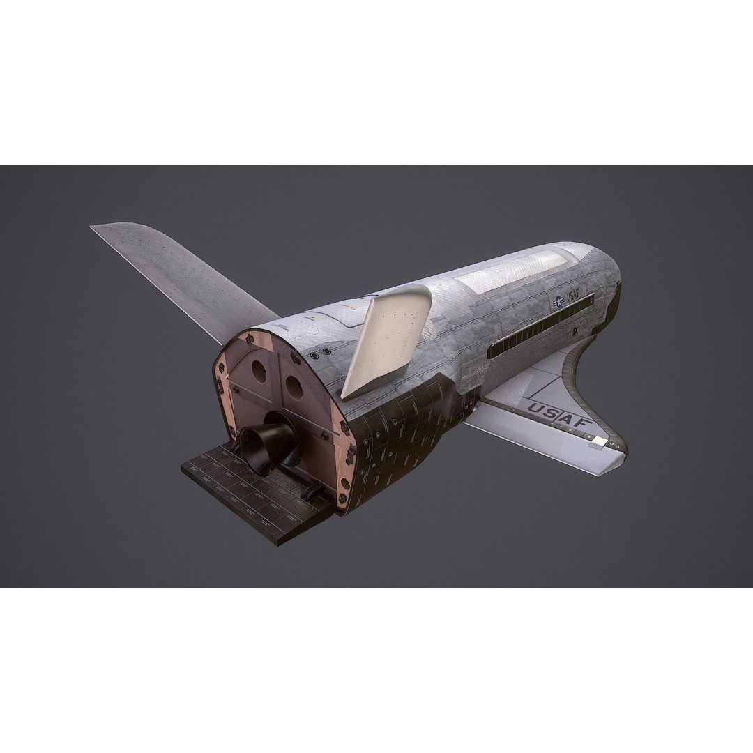 Boeing X-37 3D Model – Low Poly Orbital Test Vehicle, FBX - View 9