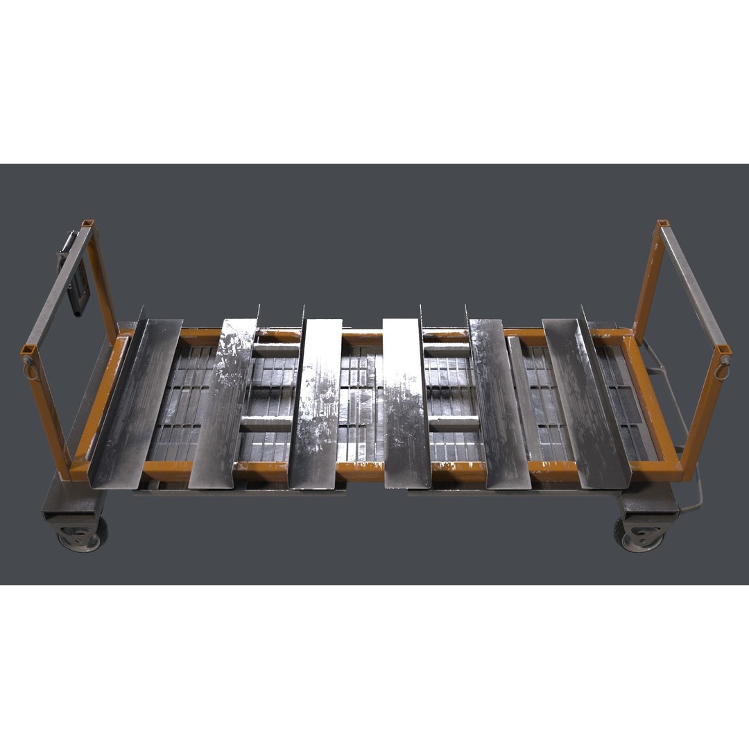 Sci-Fi Trolley 3D Model – Automated Transport Vehicle, FBX, PBR - View 11