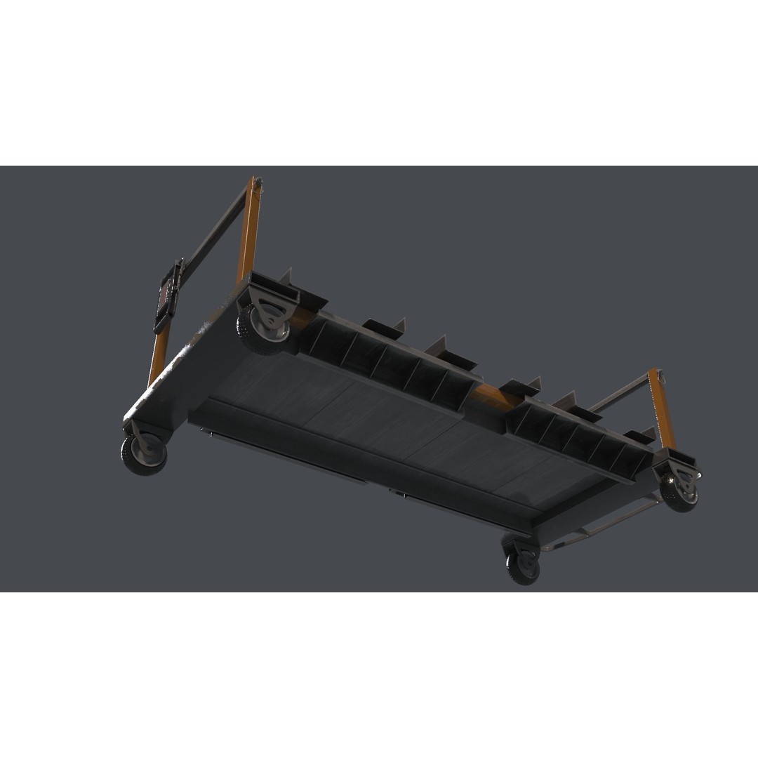 Sci-Fi Trolley 3D Model – Automated Transport Vehicle, FBX, PBR - View 12