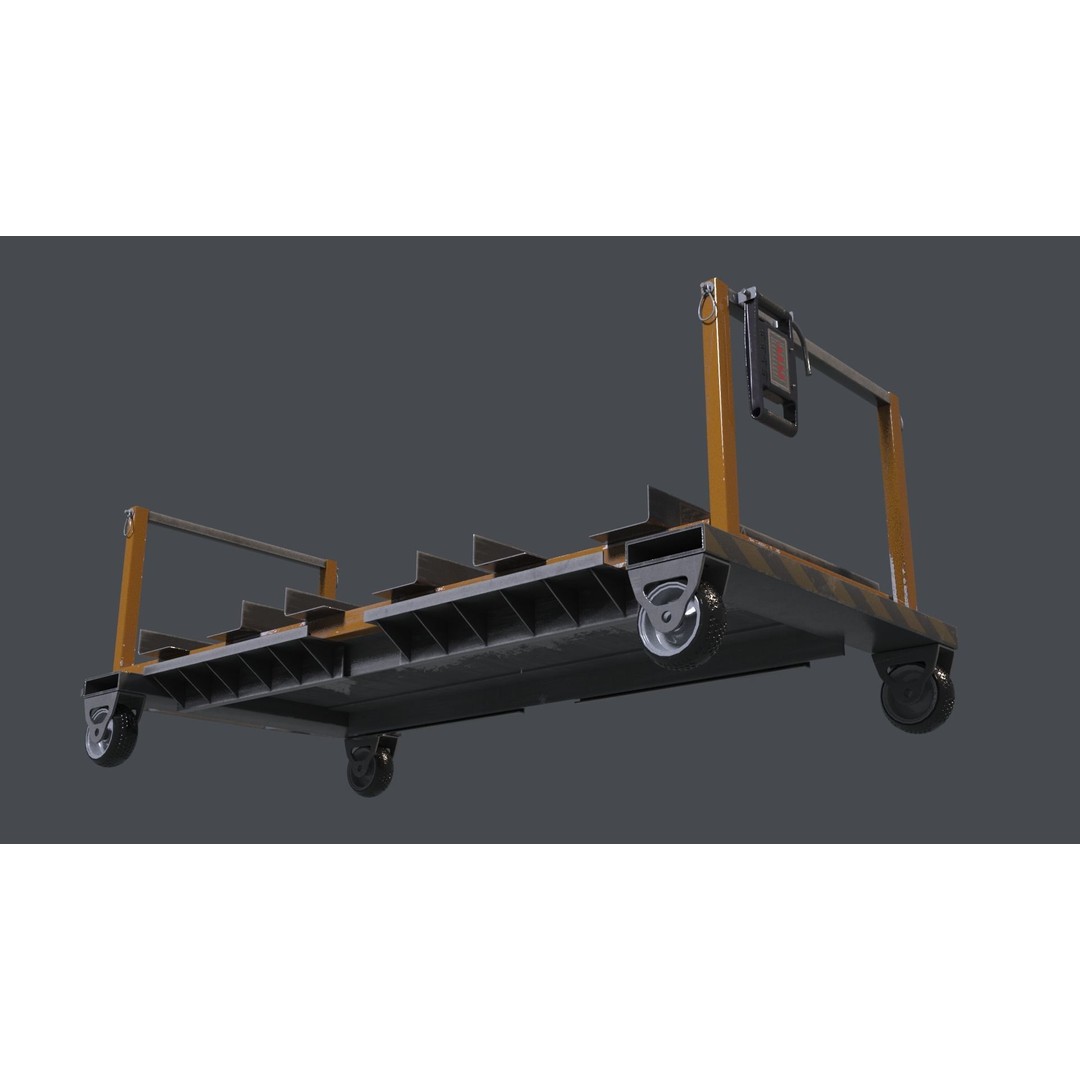 Sci-Fi Trolley 3D Model – Automated Transport Vehicle, FBX, PBR - View 13